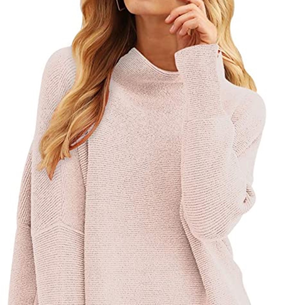 Mock Neck Mini Sweater Dress